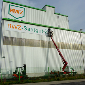 RWZ Meckenheim, Montagearbeiten mit der Ruthmann TB 220