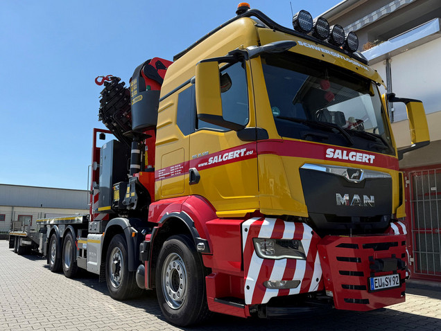 Salgert Transporteinheit mit Ladekran: PK 92000 SH auf MAN TGS 35.480