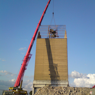Demontage eines Getreidesilos in Kerpen