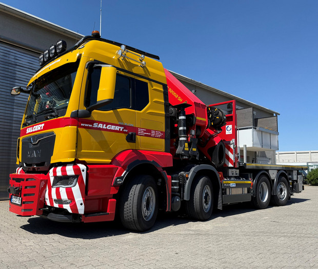 Salgert Transporteinheit mit Ladekran: PK 92000 SH auf MAN TGS 35.480