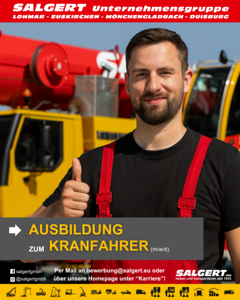 Starte deine Zukunft bei SALGERT – Ausbildung zum Mobilkranfahrer (m/w/d)