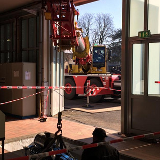Heben von Maschinenelementen mit dem LTC 1045 mit Montagespitze in Düren
