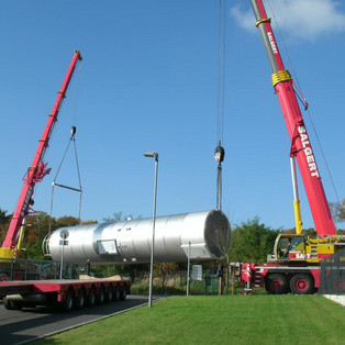 Heben von Siloelementen mit dem LTM 1220 und dem LTC 1045