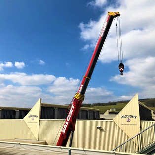 Innerbetriebliches Umsetzen von Siloelementen mit dem LTM 1160 in Gerolstein