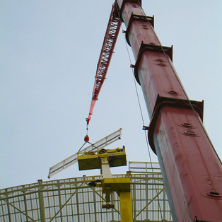 Montage einer Schutzzaunanlage in 95 m Höhe am Radioteleskop in Bad Münstereifel / Effelsberg 