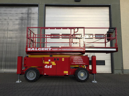 Salgert Arbeitsbühnenverleih: Selbstfahrende Scheren-Arbeitsbühne Genie GS-3369 RT